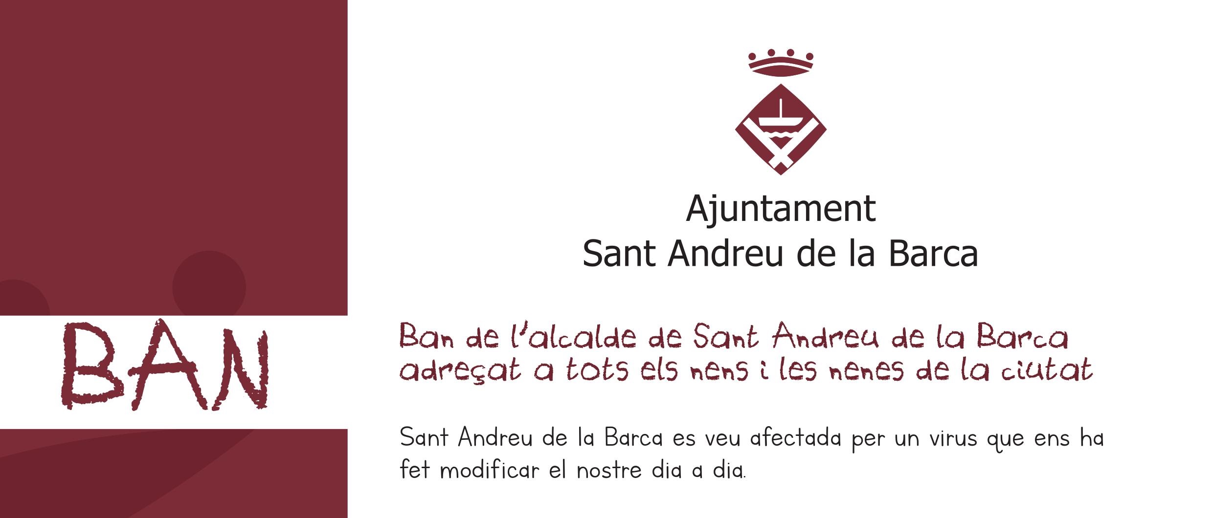 L’Ajuntament de Sant Andreu de la Barca reconeix l’esforç dels nens i de les nenes durant el confinament